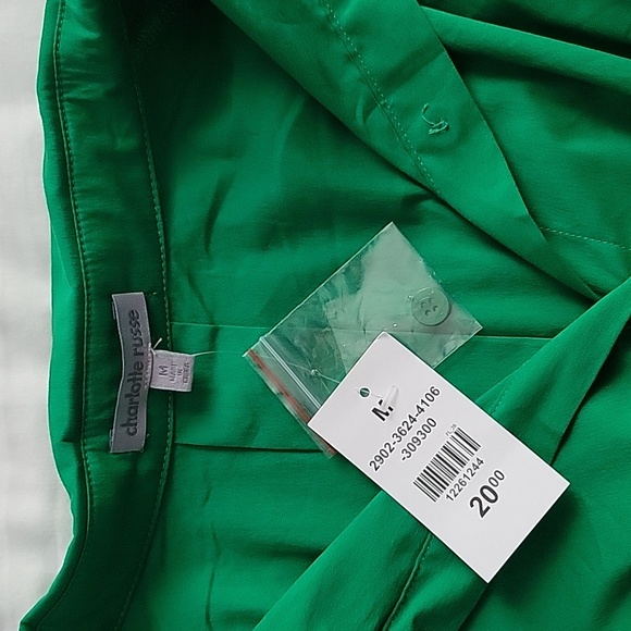 Charlotte Russe button up dress, size medium, green - Picture 6 of 6